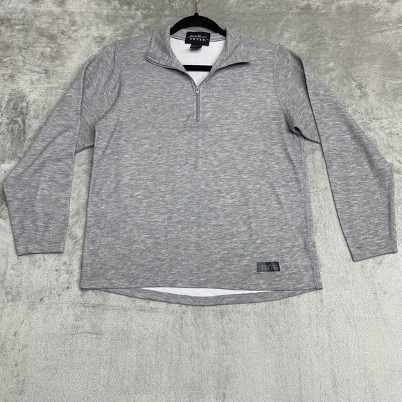 Eddie Bauer Women's Ebtek Large Gray 1/2 Zip Pullover Long Sleeve - Picture 1 of 6